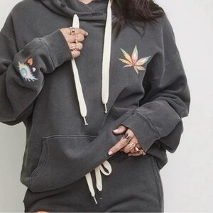 Jacquie Aiche NFS x JA Exclusive distressed sweatshirt in smoke. Sold out.